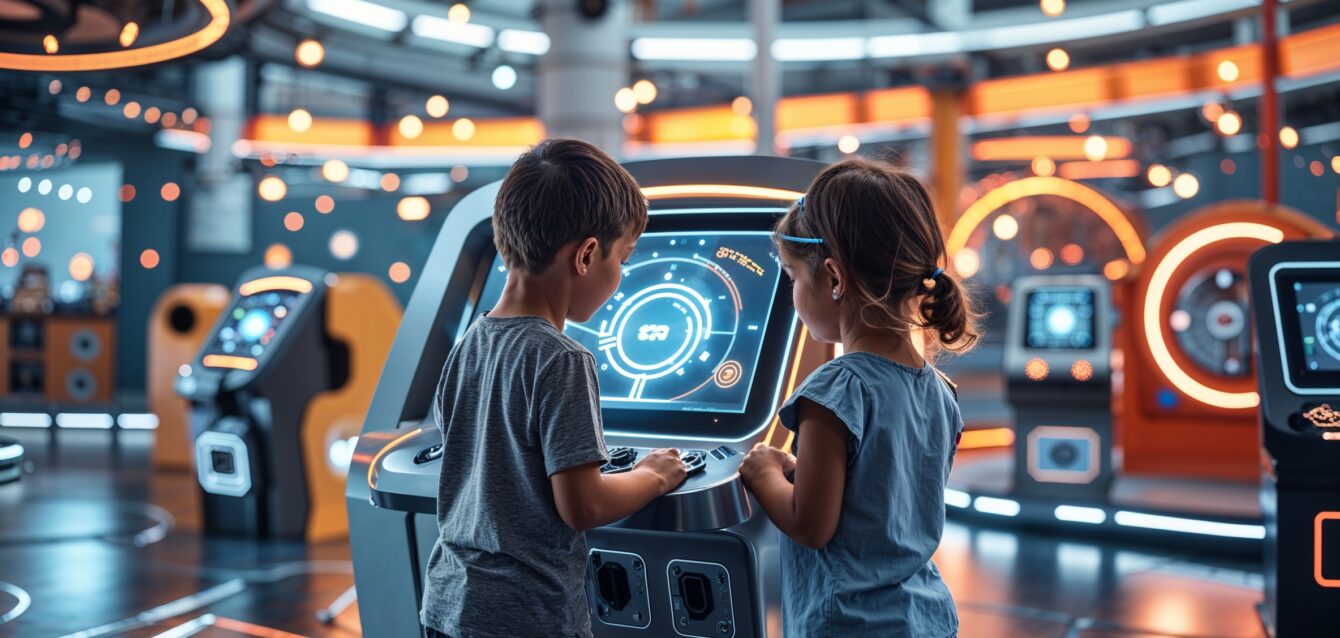 Leonardo Phoenix 10 children using interactive touch screen ki 0