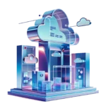 cloud database 3D graphic